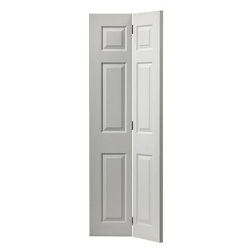 Interior door bi-fold 6 panel with sliding mechanism