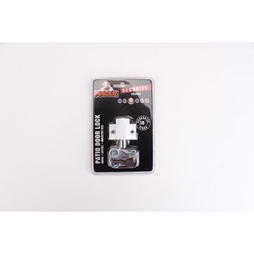 Patio window push lock mackie white
