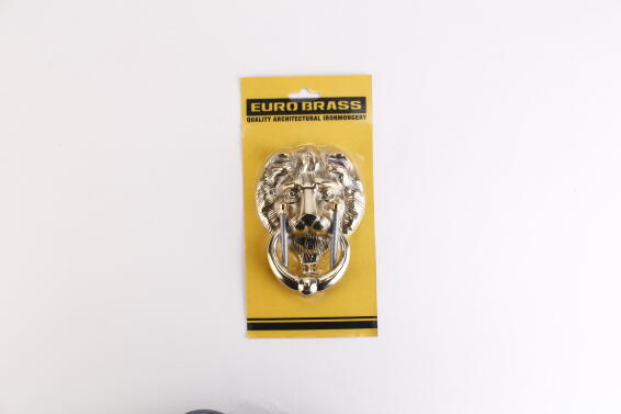 Door knocker brass small lion euro brass