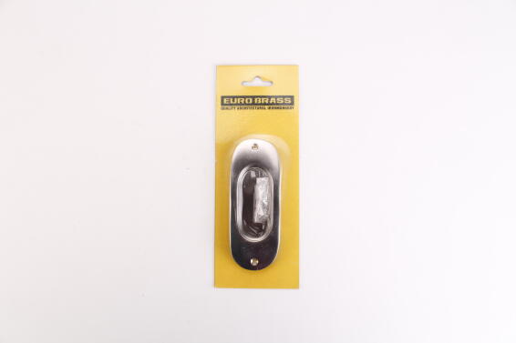 Door pull flush oval satin chrome 120x34mm euro brass