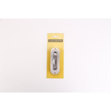 Door pull flush oval stainless steel 120x40mm euro brass