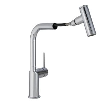 Delinia Kitchen Sink Mixer Tap Molly Pull Out Chrome H35.5Cm Spout Reach 4Cm