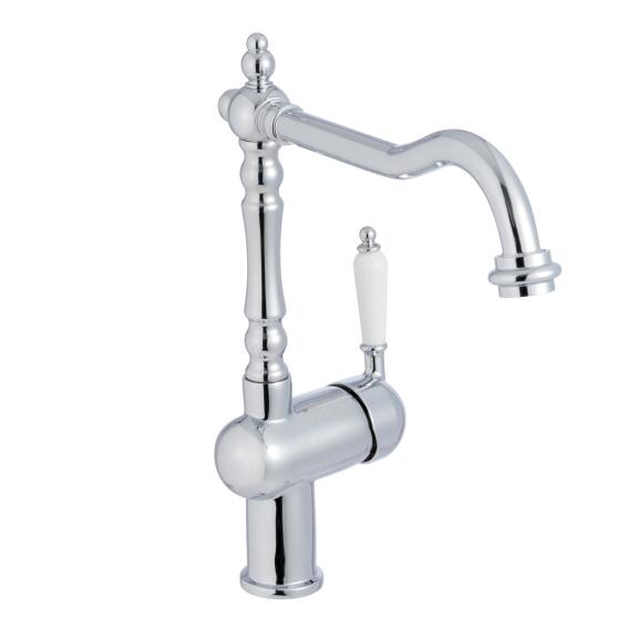 Delinia Sara Single Lever Kitchen Mixer Tap Chrome H32Cm Spout Reach 26.3Cm