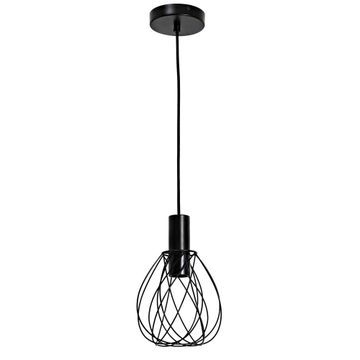 Inspire metal pendant light matte black e27
