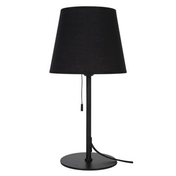 Table Lamp E27X1 Metal Fabric Black