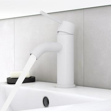 Sensea Mia Basin Mixer Tap White H17cm