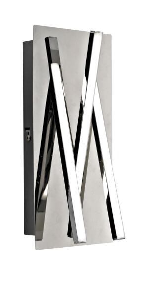 Inspire Metal Acrylic Chrome Wall Light Cool White