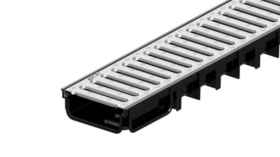 Drainage Channel with Steel Grate 1M ACO H50
