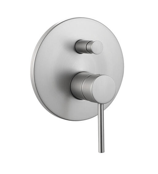 Shower Mixer With Diverter Undertile  Stylet Satin Nickel