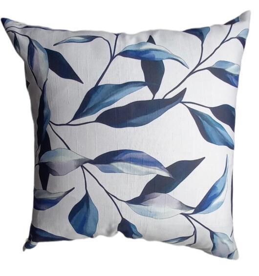 INDIGO LEAVES 50X50 SCATTER CUSHION BLUE