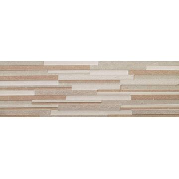 Wall Tile Porcelain Denali Stone L51.7cm x W16.3cm (0.93m2/box)