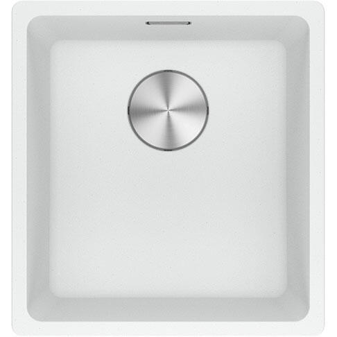Franke kitchen sink maris single bowl quartz resin composite white l41 x w44cm