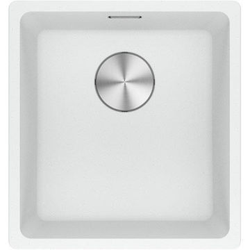 Franke kitchen sink maris single bowl quartz resin composite white l41 x w44cm