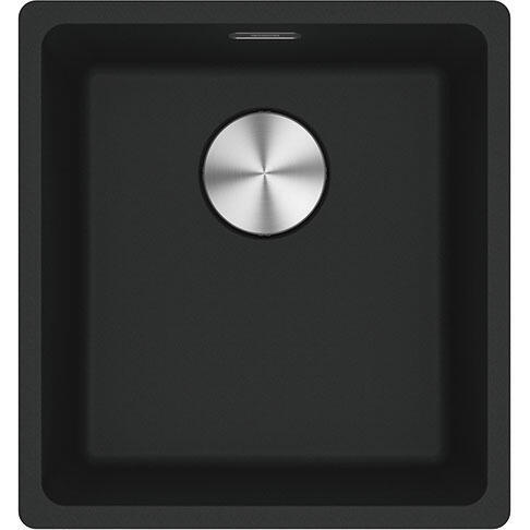 Franke kitchen sink maris single bowl quartz resin composite black l41 x w44cm