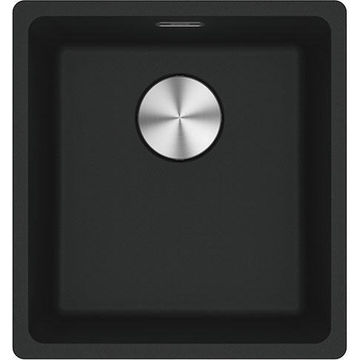 Franke kitchen sink maris single bowl quartz resin composite black l41 x w44cm