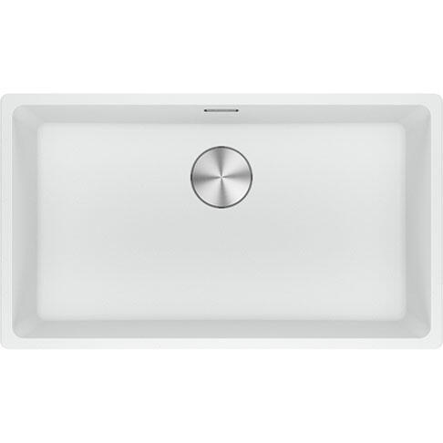 Franke kitchen sink maris mrg 110 72 single bowl quartz resin composite white l76 x w44cm