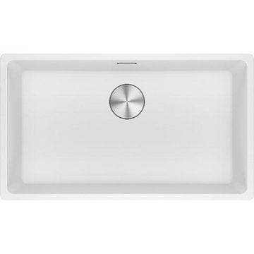 Franke kitchen sink maris mrg 110 72 single bowl quartz resin composite white l76 x w44cm