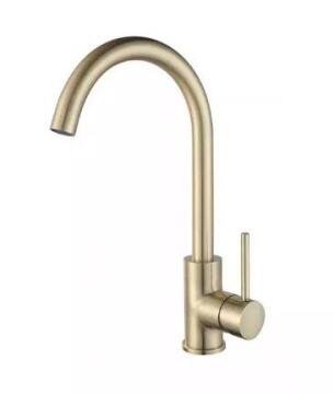 Bijiou Kitchen Sink Mixer Tap Deck Gold H41Cm Spout Reach 22.5Cm ...