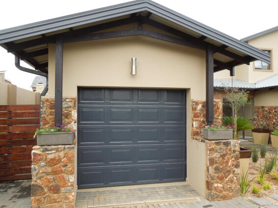 Garage door chromadeck steel single charcoal block W2440mm x