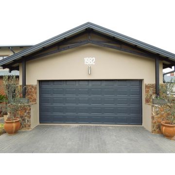 Garage door Chromadeck steel double charcoal block W4880mm x H2580mm 