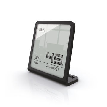 Digital LED Hygrometer Black 