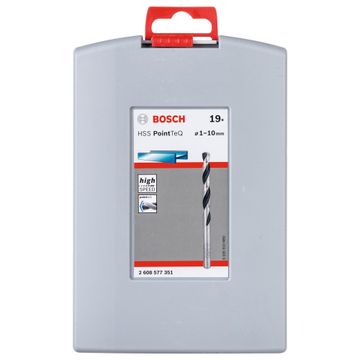 HSS PointTeQ ProBoxset DIN 338 1to10 mm 19 pc