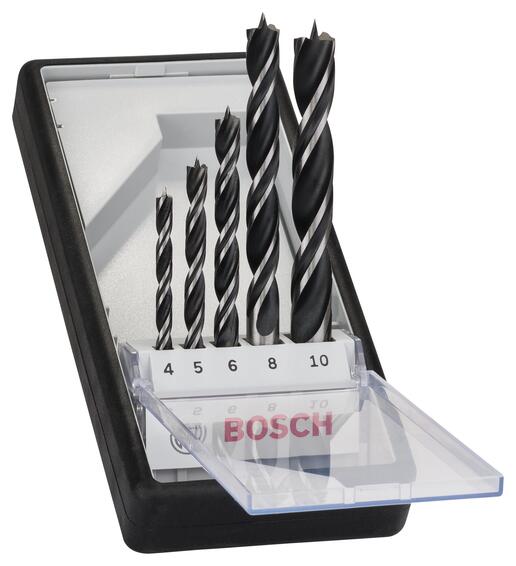 Robust Line brad point drill bit set 4/5/6/8/10 mm