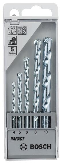 CYL 1Masonry drill bit Set 4/5/6/8/10 mm 