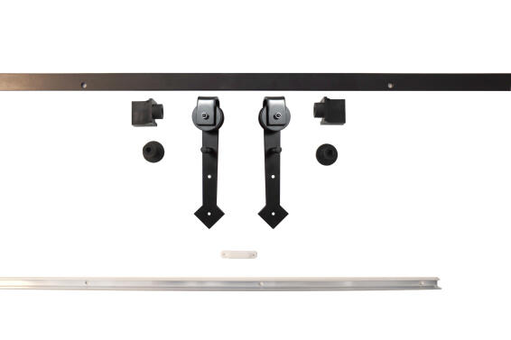 Barn sliding door hardware kit Spartan design black 1.8m