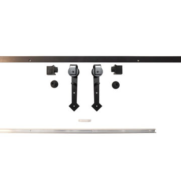Barn sliding door hardware kit Spartan design black 1.8m