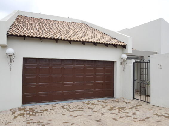 Garage door chromadeck steel single brown block W2440mm x H2135mm