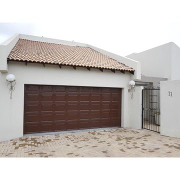 Garage door Chromadeck steel double brown block W4880mm x H2135mm