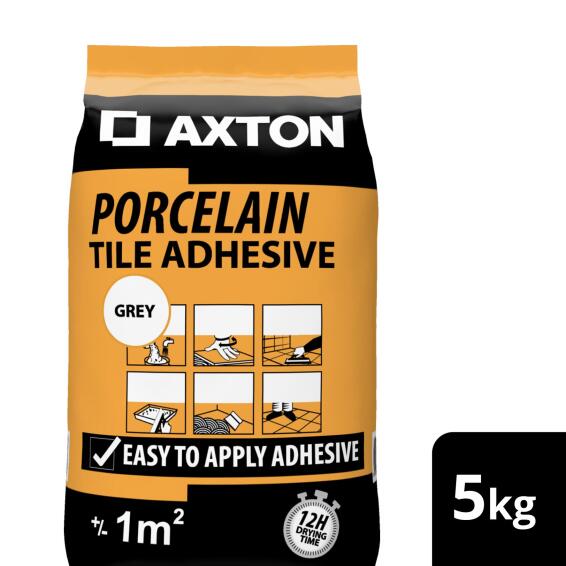Axton Porcelain Tile Adhesive Grey 12Hour 5kg