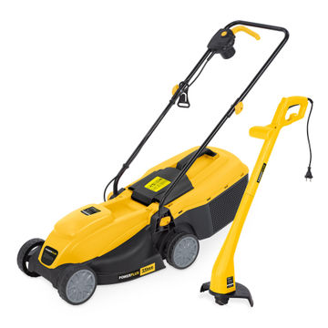 Powerplus electric lawn mower 1300w 34cm & weed eater 250w 25cm