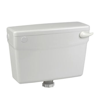 Elf low level cistern plastic handle with flush pipe.