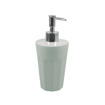 Soap dispenser round ceramic SENSEA Charlotte Green