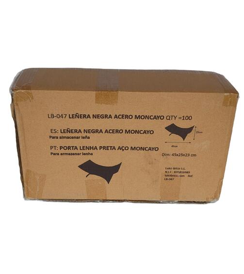 Luko steel fire log black moncayo
