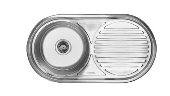 Cam Africa Kitchen Sink Single Bowl Single Drainer Stainless Steel L84Cm X W48Cm Dc8644L/Seb