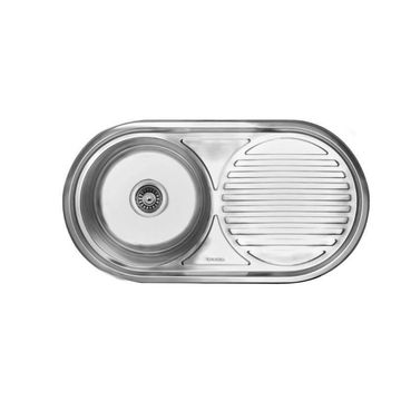 Cam Africa Kitchen Sink Single Bowl Single Drainer Stainless Steel L84Cm X W48Cm Dc8644L/Seb