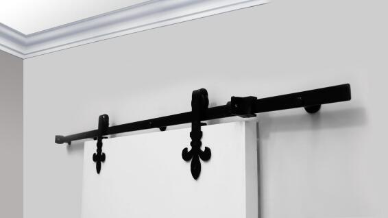 Barn sliding door hardware kit Saint design black 1.8m