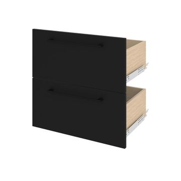 Sensea Remix Wall-Hung Bathroom Cabinet Black 60cm (Designed for 120cm Double Basin Setup)