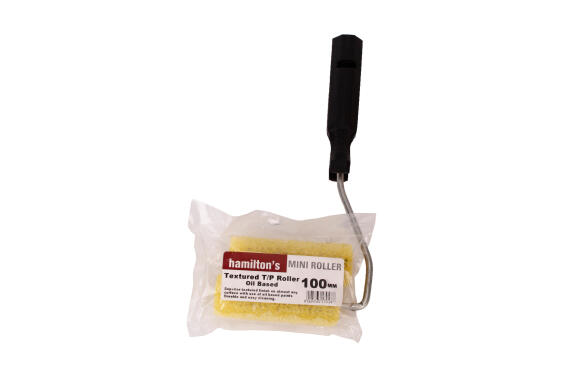Mini roller 100mm HAMILTONS for textured paint w extra refill for high viscosity
