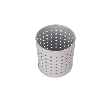 Kitchen Utensils Holder Steel White D13Xh13Cm