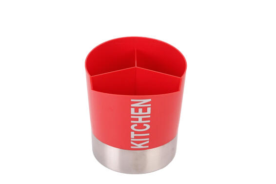 Kitchen Utensils Holder Steel Red Pot