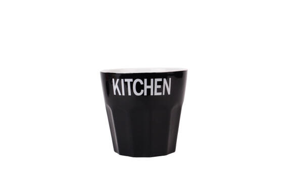 Kitchen Utensils Holder Porcelain Black Pot