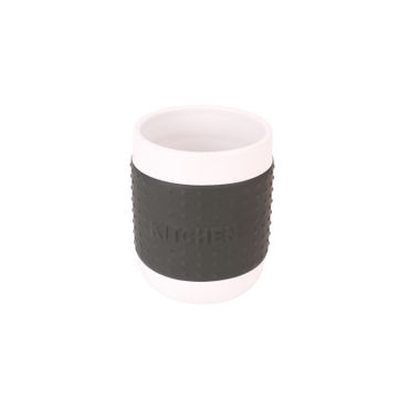 Kitchen Utensils Holder Ceramic Grey D16Xh16Cm