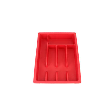 Kitchen Extendable Cuttlery Tray Plastic Red