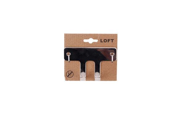 Double hook chrome sensea loft silver