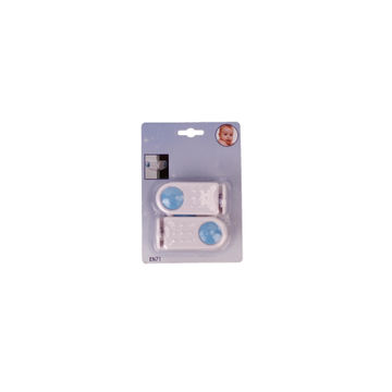 Door angle lock white plastic 2pc 1st price