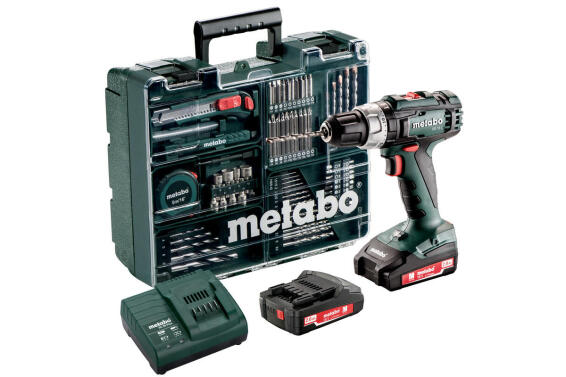 Drill set cordless impact 18V METABO sb 18 2 batteries Li-ion 2Ah